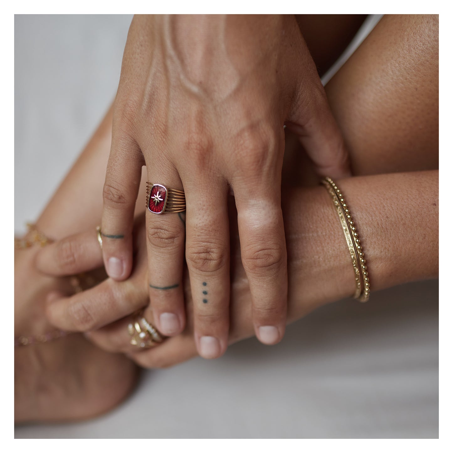 wire ring // bordeaux enamel